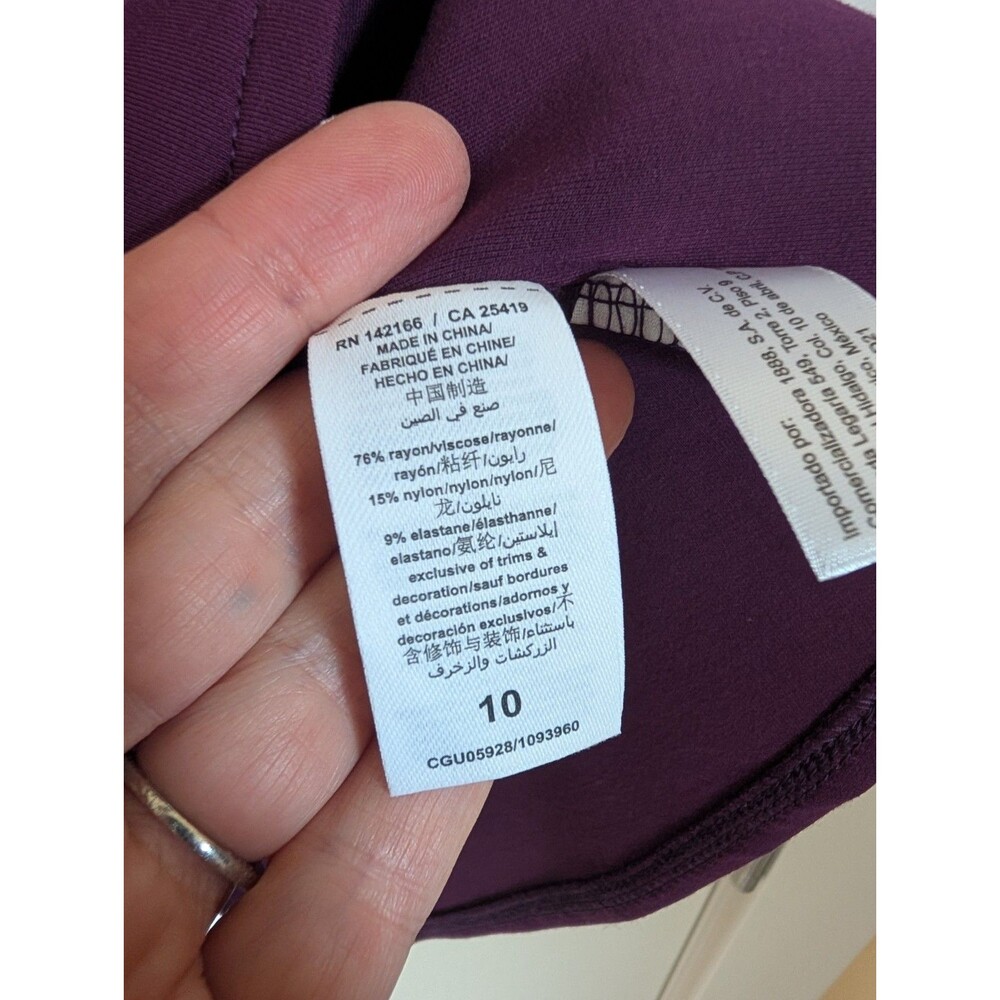 NWT Habitual Girl Puff Sleeve Dress Girl's 10 Purple Formal Event Party Wedding - Picture 7 of 9